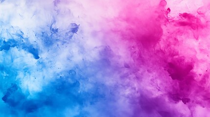 Vibrant Pink and Blue Ink Swirls: Close-Up Photo of Abstract Color Diffusion. AI Generated