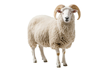 Fototapeta premium Deccani Sheep Isolated on Transparent Background PNG Image.