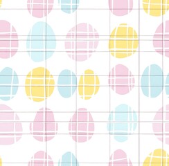 Easter pastel plaid pattern, seamless