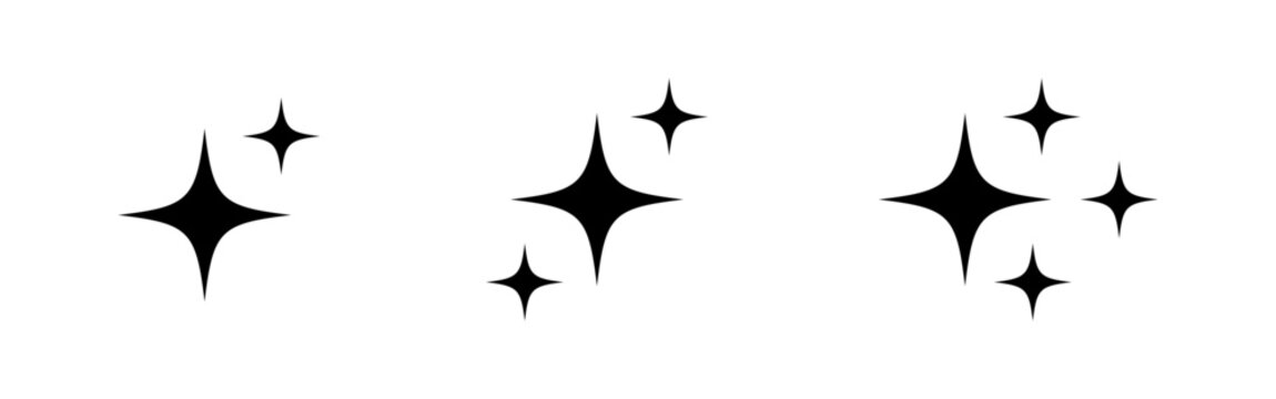 Vector illustration of stars set isolated on transparent background