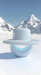 Futuristic 3D Hat Illustration