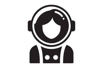Silhouette of an Astronaut in Space Suit, Vector Illustration