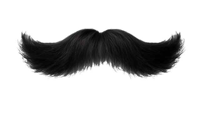 a fake mustache on a white background