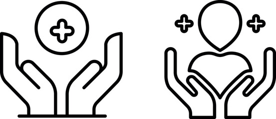 Self-Care Vector Icon Set - Wellness and Relaxation Illustrations