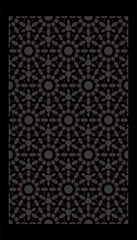 Dark blue seamless flat arabic pattern background