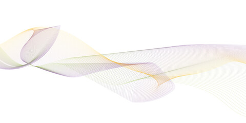 Abstract wave element for design. Digital frequency track equalizer. Stylized line art background. Wave with lines created using blend tool. Vector illustration. 