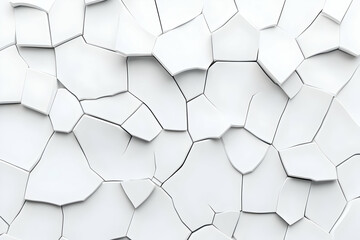 White Cracked 3D Abstract Background