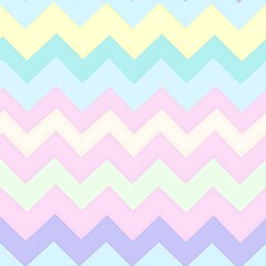 Soft pastel rainbow chevron background seamless pattern