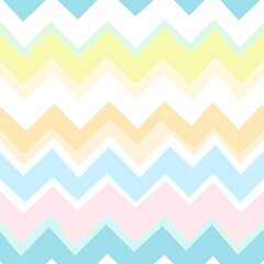 Soft pastel rainbow chevron background seamless pattern