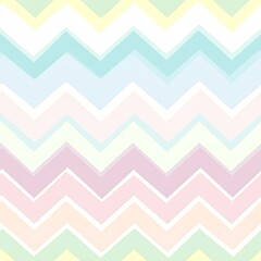 Soft pastel rainbow chevron background seamless pattern