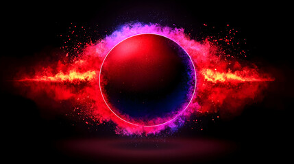 Red Sphere Abstract Background Illustration