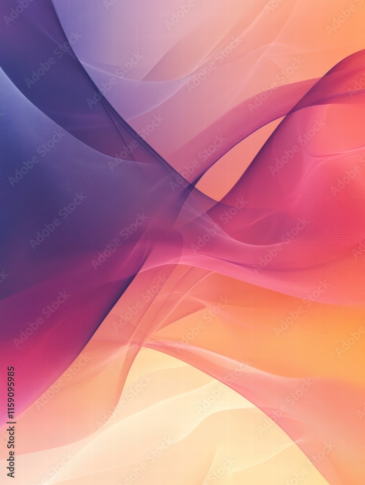 Aufkleber Abstract fractal patterns with vibrant colors and smooth curves creating a dynamic background for creative designs. Generative AI