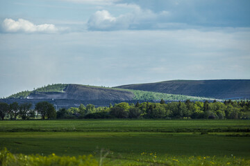 Hills and Green Fields Landscape