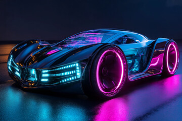 Naklejka premium futuristic car