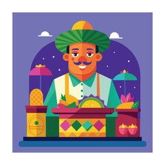 A Delicious Mexican Food Vector Illustration