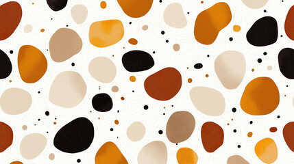 Abstract Terrazzo Pattern with Earthy Tones