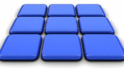 Obraz premium Blue 3D Button Grid Abstract Background