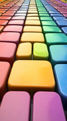 Obraz premium Rainbow 3D Block Background Illustration