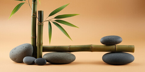 Zen Garden Bamboo Stones and Tranquility