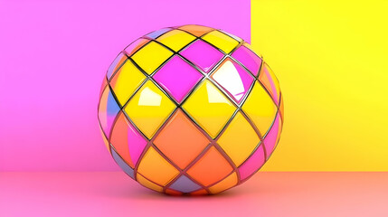 Colorful 3D Sphere Abstract Background