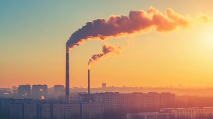 Warm Industrial Sunrise with High Contrast Textures