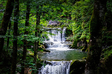 Hiking Rottach Waterfalls Bavaria Germany