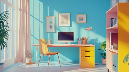 Decluttered home office , Home Organization  functional 