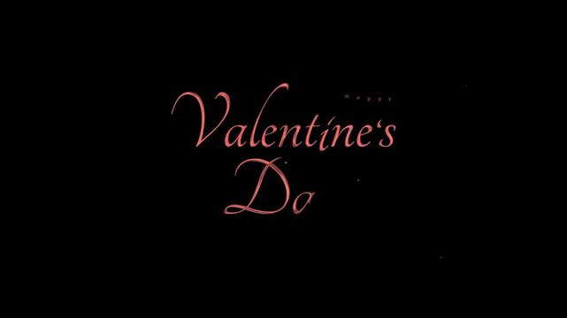 red handwritten valentine's day transparent background suitable for backgrounds, greeting cards,