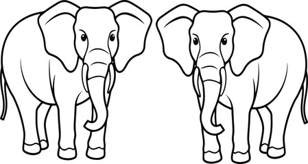 elephant line art