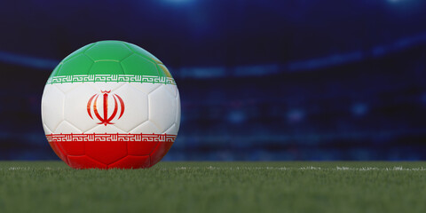 Iran Flag Design on a Football