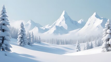 snow covered mountains