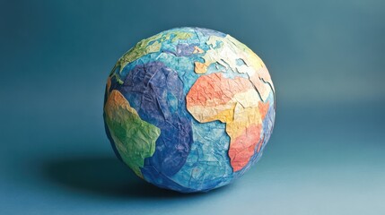 Fototapeta premium Colorful Paper Earth Globe Representation