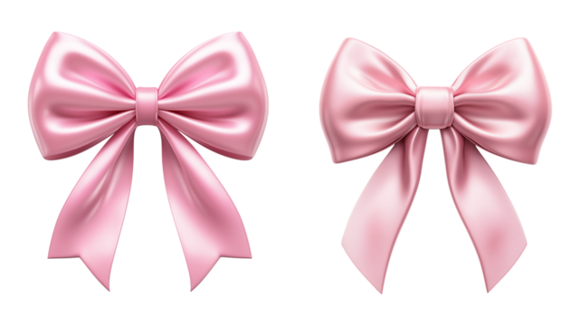 pink bow isolated on white background,png