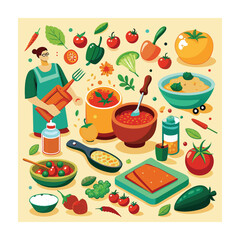 A Delicious Mexican Food Vector Illustration