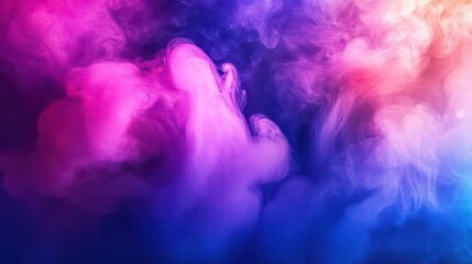 Obraz premium Vibrant Swirls of Colorful Smoke in Purple and Pink Hues