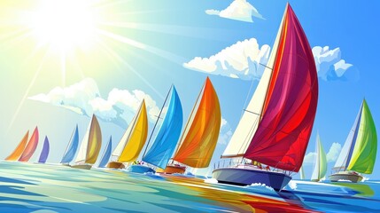 Bright Summer Sailing Regatta