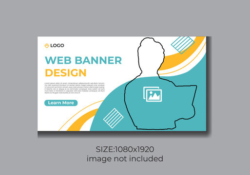  Horizontal corporate business agency web banner  template design .