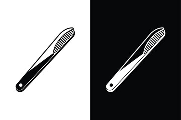 Silhouette Surgical Instruments. High-Quality Tweezers Glyph Icon