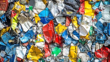 Fototapeta premium Colorful Scrap Metal in Urban Market Setting