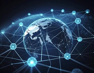Global Network Connections Illustrating Worldwide Communication