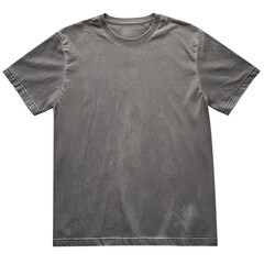 PNG Oversized Washed Out Gray Blank T-shirt Mockup Isolated On Transparent Background