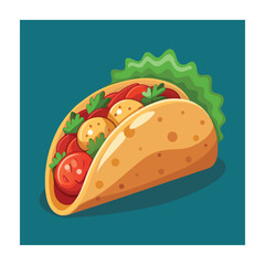 A Delicious Mexican Food Vector Illustration