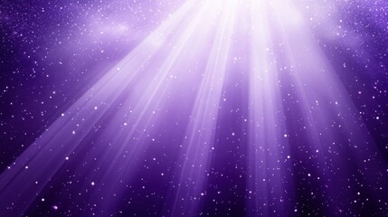 Ethereal Purple Light Rays Illuminating Starry Night Background