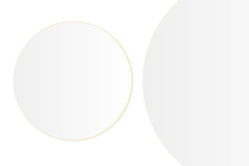 Abstract gold circles on white background
