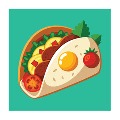 A Delicious Mexican Food Vector Illustration