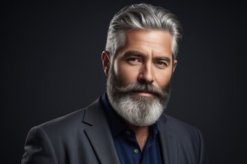 Fototapeta premium arafed man with a beard and a blue shirt