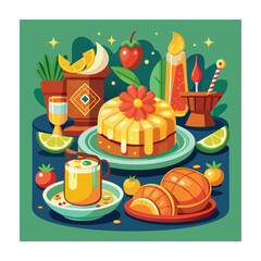 A Delicious Mexican Food Vector Illustration