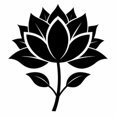 black and white flower