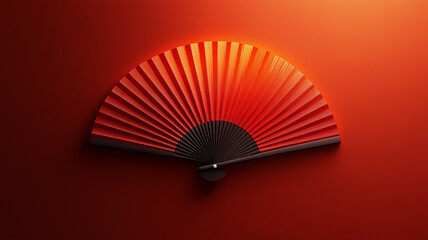 A vibrant Chinese New Year-themed design featuring traditional elements like red lanterns, gold coins, and blooming cherry blossoms, arranged artfully around a clean negative space ideal for text 