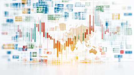 Global Market Fluctuation: A complex and dynamic representation of the global market.